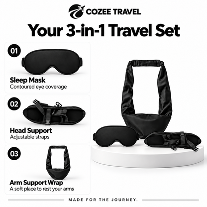 Cozee Travel™ First Class 3-In-1 Travel Sleep Set
